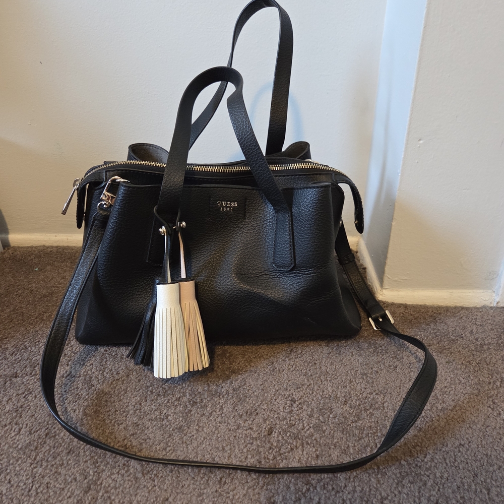 GUESS Black Leather Women's Bag